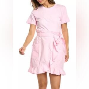 Derek Lam 10 Crosby Hudson Dress Womens Pink Ruffle Size 4 NWT